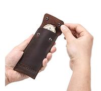 Lussuoso astuccio vintage in vera pelle bovina per orologi, stile casual, retrò, astuccio per matite, cancelleria, caffè