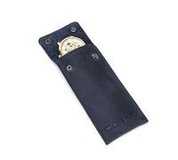 Lussuoso astuccio vintage in vera pelle bovina per riporre orologi, stile casual, retrò, astuccio per matite, cancelleria, blu
