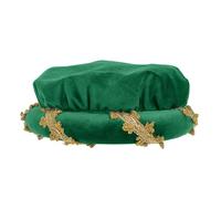 Lussuoso cappello imbottito in velluto per fiera | Design con finiture dorate per feste rinascimentali, Halloween e rievocazioni storiche, celebrazioni natalizie