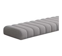 Lussuoso cuscino rettangolare per panca 40 x 180 cm, in velluto antiscivolo, per 2/3 posti, per interni ed esterni, con cerniera, colore grigio, comfort elegante per la tua casa