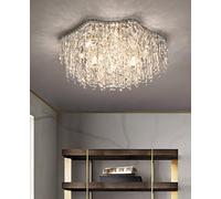 Lussuoso lampadario in cristallo per soggiorno di fascia alta, camera da letto, sala da pranzo e altro ancora (Diametro 60cm)