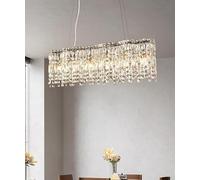 Lussuoso lampadario in cristallo per soggiorno di fascia alta, camera da letto, sala da pranzo e altro ancora (Lampadario ristorante lungo 90cm)