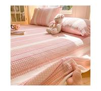 Lussuoso Lenzuolo piano sopra da 120x230cm a 230x250cm in flanella in velluto singolo matrimoniale queen morbido e soffice for tutte le stagioni(Pink,230x250cm+48x74cm x2)