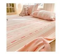 Lussuoso Lenzuolo piano sopra da 120x230cm a 230x250cm in flanella in velluto singolo matrimoniale queen morbido e soffice for tutte le stagioni(Pink A,230x250cm+48x74cm x2)