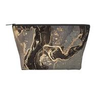 Lussuoso marmo oro nero, Borsa da toilette Borsa per trucco Borsa per cosmetici Borsa da toilette da viaggio portatile