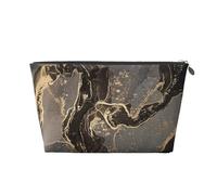 Lussuoso marmo oro nero, Borsa da toilette Borsa per trucco Borsa per cosmetici Borsa da toilette da viaggio portatile