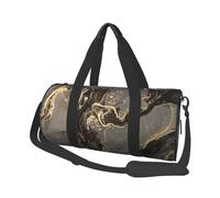 Lussuoso marmo oro nero, Borsone da viaggio di grande capacità Borsa rotonda Borsa da viaggio sportiva Borsa da viaggio Borsa da fitness