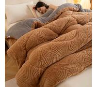 Lussuoso piumino in lana di agnello spessa, coperta invernale pesante e calda, ultra morbida per tutte le stagioni, comoda biancheria da letto per notti fredde