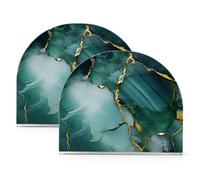 Lussuoso portasciugamani in acrilico verde oro marmo per feste, matrimoni, eventi autoportante da tavolo dispenser per tovaglioli decorazione domestica
