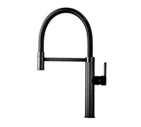 Lussuoso rubinetto da cucina in ottone nero, design girevole a 360°, perfetto per il lavello della cucina, elegante aggiornamento per la decorazione della casa moderna e accessorio elegante