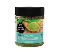lussuoso Scrub Corpo al tè verde con olio di Argan idratante esfoliante emolliente naturale 100%- 325 GR- Juman Mare Morto- ricostituente rimuove le cellule morte