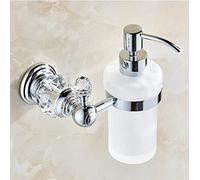 Lussuoso set di accessori da bagno - Elegante mensola doccia in ottone argento cristallo a parete portasciugamani porta carta igienica e portascopino - elegante aggiornamento per un arredamento