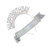 Lussuoso set di capelli di compleanno e fascia Meraviglioso set di corone glitterate per il trucco e l'uso non forzato Fasce alla moda, Taglia unica, come descritto, come descritto