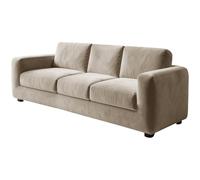 Lussuoso set di copridivano Chesterfield in velluto elasticizzato, 7 pezzi, protezione per divano con cuscino e poggiapiedi, ideale per cani, elegante fodera color tortora per la massima protezione