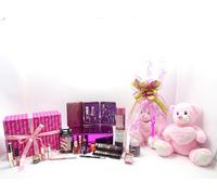 Lussuoso set regalo di bellezza per donne, pacchetto di trucco, morbido cesto di orsacchiotto per la festa della mamma