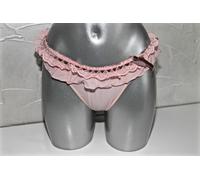 Lussuoso Tanga In Satin Con Pizzo Rosa JANET REGER Taglia M-L (40-44) Val 195€