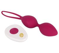 Duo di palline vaginali vibranti ricaricabili Lust con controllo remoto (colore lampone)
