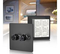 Lustaled Interruttore dimmer da 12 V, DC12 V/24 V, interruttore per luce doppio dimmer a 2 marce, 120 W, 5 A, PWM, interruttore a intensità variabile 3%-100% per camper/camper, barca,