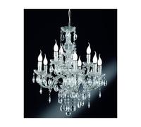 Lampadario Classico Realitytrio Vetro Acrilico 9 Luci 61cm Trasparente