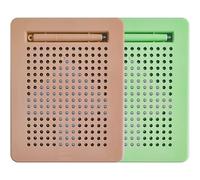 LUSTERMOON 2 tavolette magnetiche per bambini con penna magnetica e perline, giocattolo per pittura e schizzi, per bambini e bambine, giocattolo antistress
