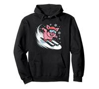 Lustig Apres-Ski Berge Spruch Pistensau Party Snowboard Crew Felpa con Cappuccio