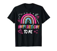 lustig Spruch Buon compleanno a me Regenbogen Self Love Herz Maglietta