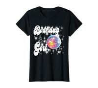 Lustig Spruch Maglietta Krone Prinzessin Disco con Motivo «Birthday Girl» Maglietta