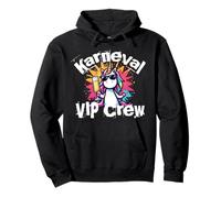 Lustig Verkleidung Party Outfit Spruch VIP Crew Team Einhorn Felpa con Cappuccio
