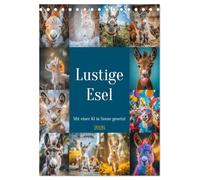 Lustige Esel (Tischkalender 2026 DIN A5 hoch), CALVENDO Monatskalender: Von ihren eigenwilligen Charakterzügen bis hin zu ihren lustigen Gewohnheiten ... Begleiter und einer Quelle der Freude macht.
