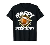 lustiger Spruch Happy Beersday 18 20 30 40 50 60 Bier Outfit Maglietta