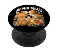 Lustiges Meerschweinchen Alfa Divertente Cavia Meme Maschio PopSockets PopGrip Adesivo