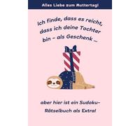 Lustiges Muttertagsgeschenk von der Tochter für Mama: Sudoku-Rätselbuch