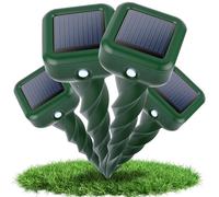 LustLocke Repellente Solare per Talpe, 4 Pezzi Repellente Ultrasuoni per Topi, IP65 Impermeabili, Dissuasore per Topi, Repellente ad energia Solare per Anti-Arvicola, Gopher, Serpent