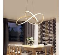 Lustre élégant en Chrome - Plafonnier contemporain à intensité Variable pour Salle à Manger et îlot de Cuisine, Hauteur réglable, 9 lumières, Design (Doré, 70 x 70 cm)