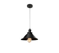 Lustre industriel Vintage en Métal Noir - Luminaire suspendu E27 pour décoration de Ferme et de Bar