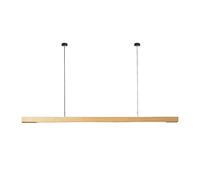 Lustre minimaliste en Bois pour îlot de Cuisine et Salle à Manger - Lampe LED réglable pour Bar à Petit-déjeuner (Pin, Lumière Neutre)