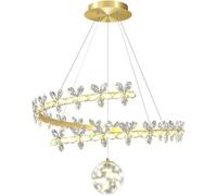 Lustre nordique en Cristal de Glace - Lampe suspendue minimaliste en Forme de Globe pour Chambre, Salle à Manger et Cuisine