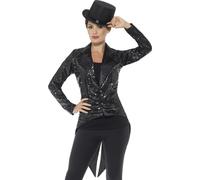 Lustrini Gilet Frac Giacca Donna Uomo Cabaret Costume Showtime Adulti