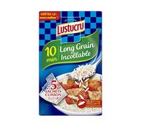 LUSTUCRU - 3 pezzi di riso, a grana lunga, non adesiva, pronto in 10 minuti, 5 x 180 g, 900 g