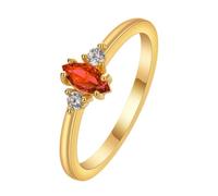 LUTAKU Anello con pietra portafortuna marquise con accenti di zircone, regalo da donna