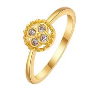 LUTAKU Anello da donna in stile vintage con quadrifoglio, gioiello squisito con significato profondo per le donne