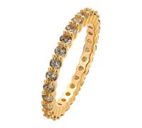 LUTAKU Anello Eternity impilabile con zirconi multi- Gemma - Simbolo dell'amore infinito per donne per regali, Ottone, Zircone