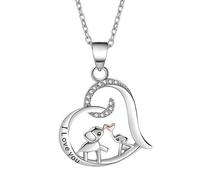 LUTAKU Collana con ciondolo a forma di elefante, in argento 925, con ciondolo a forma di elefante, regalo per mamma, moglie, fidanzata, anniversario, compleanno, Acciaio inossidabile