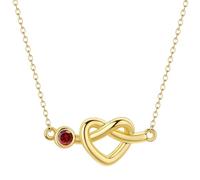 LUTAKU Semplice collana con nodo a cuore: incastonata con diamanti, questa collana è perfetta per l'uso quotidiano ed essenziale per aggiungere un tocco di raffinatezza. Regalo per le donne., Misura
