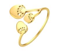 LUTAKU Simpatici anelli a forma di fungo, per donne e ragazze, in acciaio inox, minimalista, con foresta, Metallo non prezioso