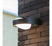 LUTEC Applique da esterni LED FELE, grigio scuro, 20 cm, metallo, IP54 Lutec