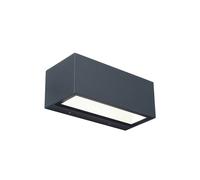 LUTEC Applique da esterni LED GEMINI, grigio scuro, 22 cm, IP54, luce verso Lutec