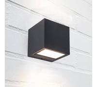 LUTEC Applique da esterni LED GEMINI, grigio scuro, 9 x 9 cm, IP54, luce verso Lutec