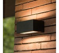 LUTEC Applique da esterni LED GEMINI, nera, 14 cm, IP54, luce verso l'alto/verso il Lutec