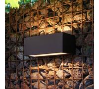 LUTEC Applique da esterni LED GEMINI, nera, 22 cm, IP54, luce verso l'alto/verso il Lutec